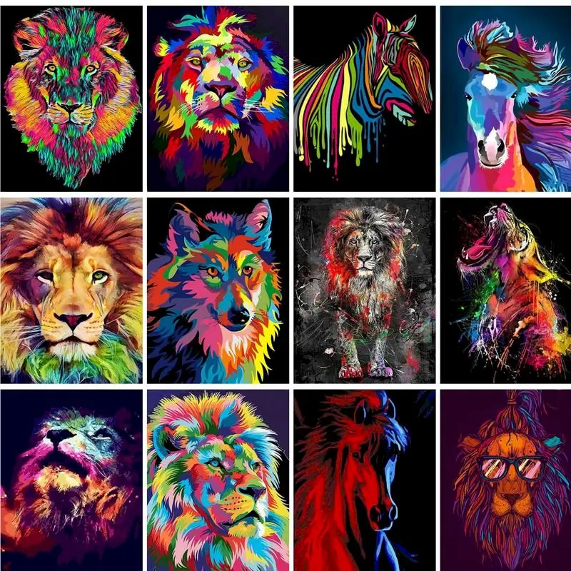 GATYZTORY Frame Colorful Animals Abstract Painting Diy Digital Painting By Numbers Modern Wall Art Picture For Home Decor
GATYZTORY Frame Colorful Animals Abstract Painting Diy Digital Painting By Numbers Modern Wall Art Picture For Home Decor