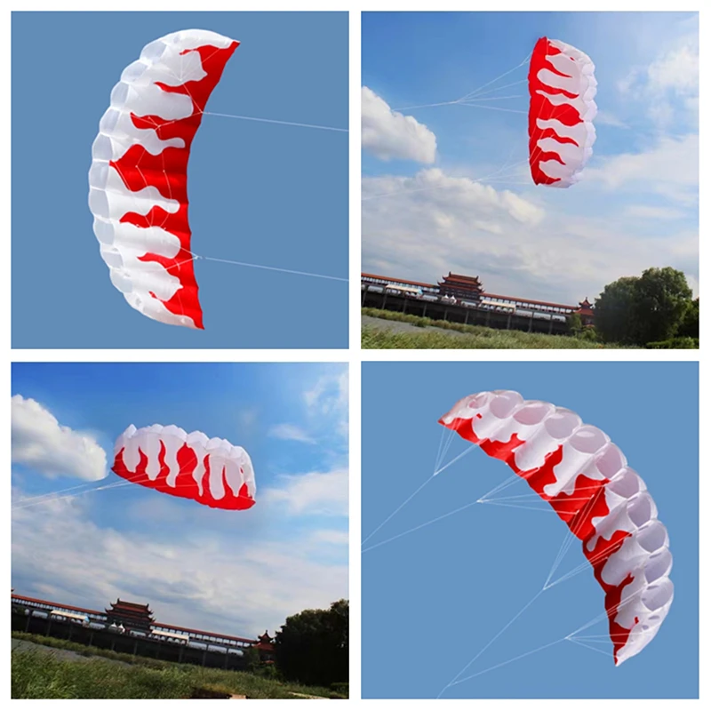 

free shipping flame dual line stunt power kite flying soft kite kitesurfing equipment professional paragliding fly big wind kite