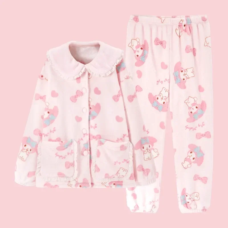Новинка, зимняя утепленная Пижама Sanrio Kawaii My Melody, костюм из аниме мультфильма, милый фланелевый, удобный подарок для молодых девушек на день рождения
Новинка, зимняя утепленная Пижама Sanrio Kawaii My Melody, костюм из аниме мультфильма, милый фланелевый, удобный подарок для молодых девушек на день рождения