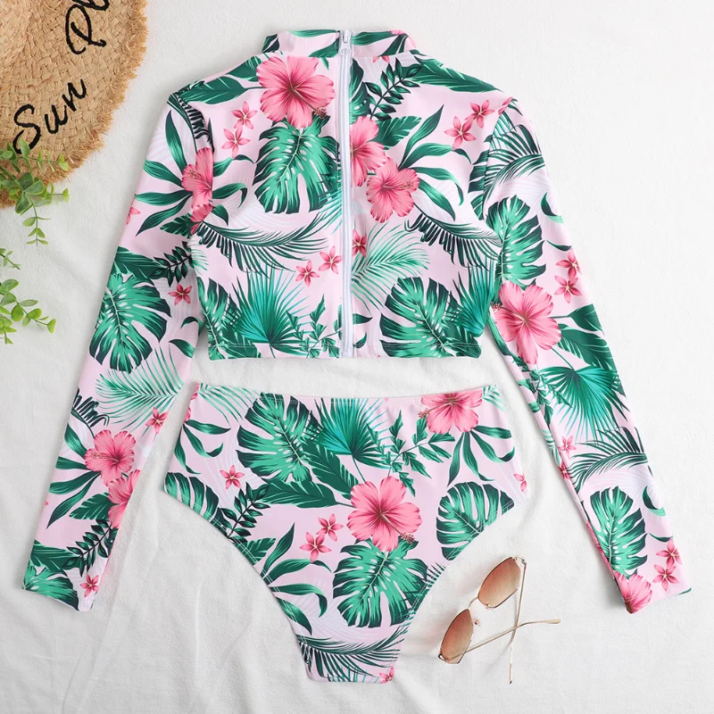 Split Bikini Printed Zipper High Waist Sexy Swimwear Women's Multicolor Long Sleeve Swimsuit Womens Clothing Summer 2023 Beach
Split Bikini Printed Zipper High Waist Sexy Swimwear Women's Multicolor Long Sleeve Swimsuit Womens Clothing Summer 2023 Beach