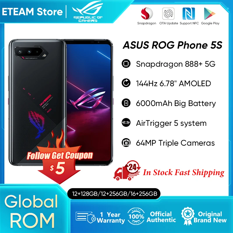ASUS-ROG, глобальная ROM, 12 Гб, 128 ГБ, Snapdragon 888 +, 6000 мАч, быстрая зарядка 65 Вт, профессиональные игры
ASUS-ROG, глобальная ROM, 12 Гб, 128 ГБ, Snapdragon 888 +, 6000 мАч, быстрая зарядка 65 Вт, профессиональные игры