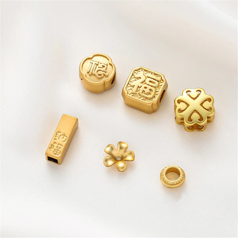 Sand gold square double-sided fortune spacer beads tube beads tire beads DIY handmade bracelet ornaments accessories
Sand gold square double-sided fortune spacer beads tube beads tire beads DIY handmade bracelet ornaments accessories