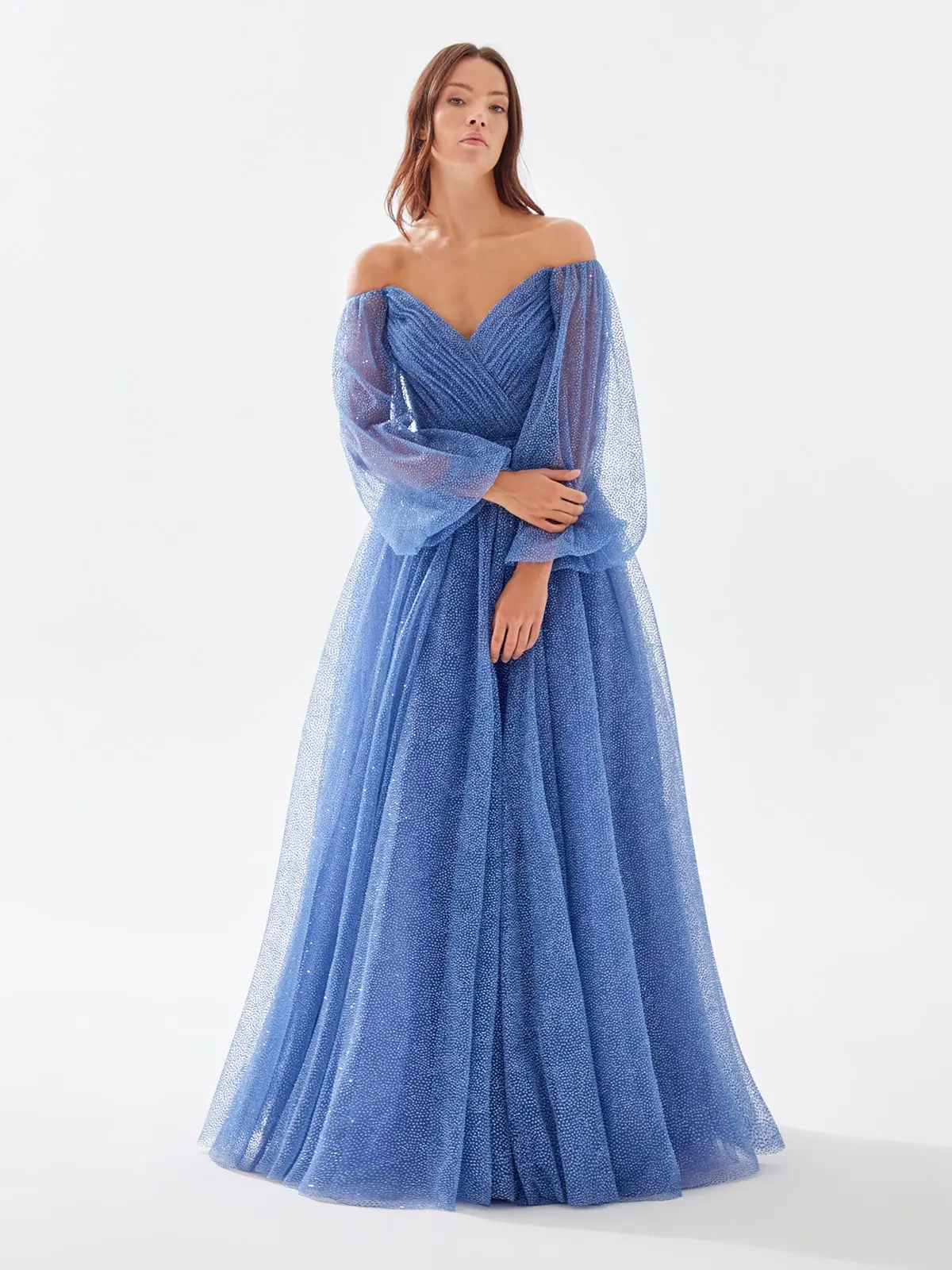Elegant Sweetheart Neck Prom Dresses Fluffy Full Sleeves Tulle Formal Gown Floor Length Pageant Party Robe De Soirée
Elegant Sweetheart Neck Prom Dresses Fluffy Full Sleeves Tulle Formal Gown Floor Length Pageant Party Robe De Soirée