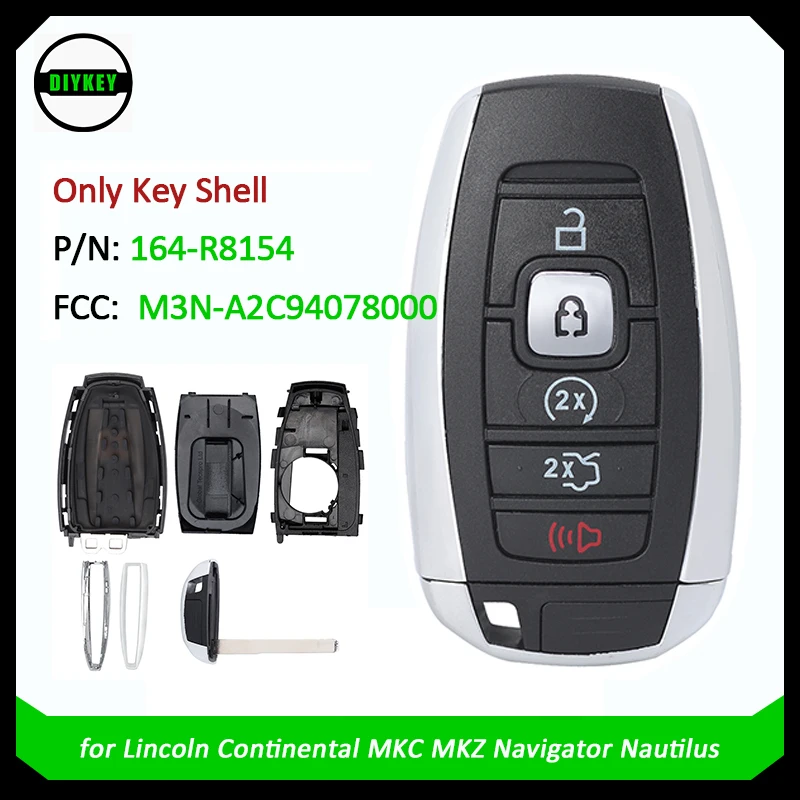 DIYKEY for Lincoln Continental MKC MKZ Navigator Nautilus 2017-2020 Remote Key Shell Case for M3N-A2C94078000 164-R8154
DIYKEY for Lincoln Continental MKC MKZ Navigator Nautilus 2017-2020 Remote Key Shell Case for M3N-A2C94078000 164-R8154