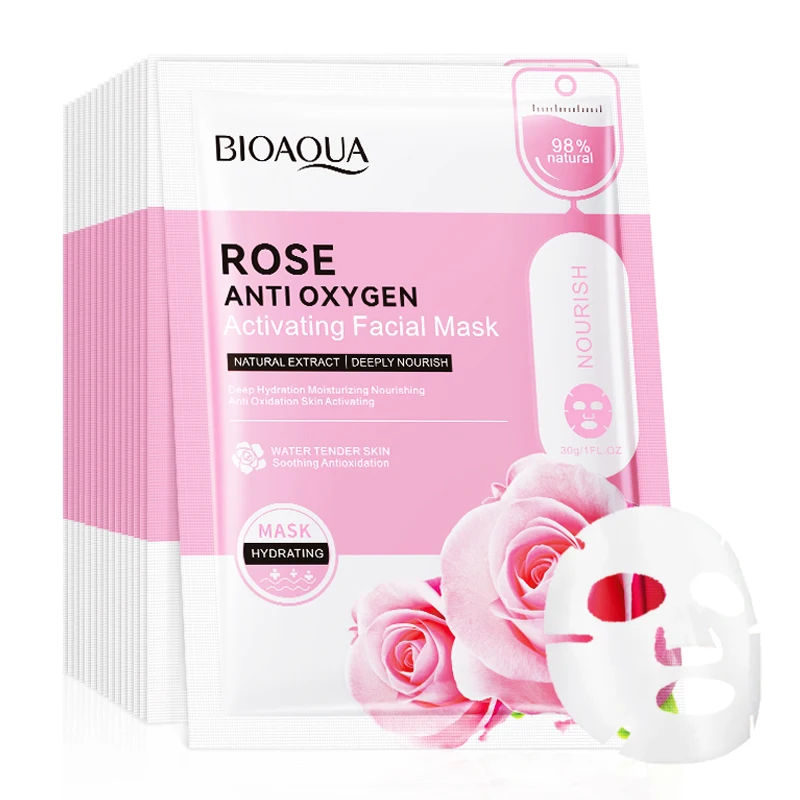 10pcs BIOAQUA Rose Face Mask Moisturizing Brightening Nourishing skincare Facial Masks for Beauty Face Skin Care
10pcs BIOAQUA Rose Face Mask Moisturizing Brightening Nourishing skincare Facial Masks for Beauty Face Skin Care