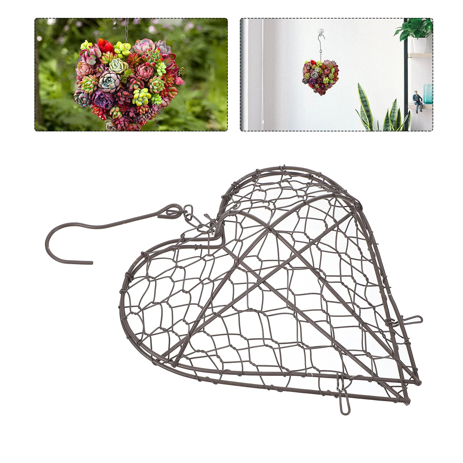 Coat Hangers Flat Heart-Shaped Hanging Basket Iron Frame Pot Planter Container Stand Succulent
Coat Hangers Flat Heart-Shaped Hanging Basket Iron Frame Pot Planter Container Stand Succulent