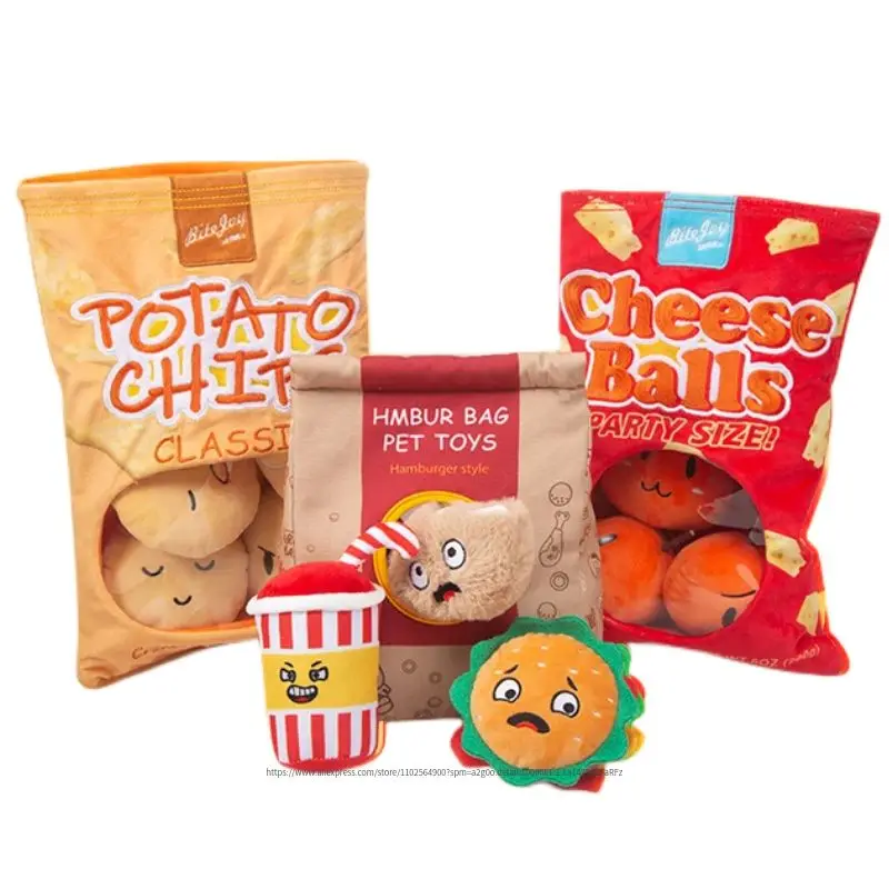 Funny Dog Toy Plush Squeaking Teeth Grinding Simulation Snack Bag Dogs Accessories Toys for Large Dogs Photography Decoration
Funny Dog Toy Plush Squeaking Teeth Grinding Simulation Snack Bag Dogs Accessories Toys for Large Dogs Photography Decoration