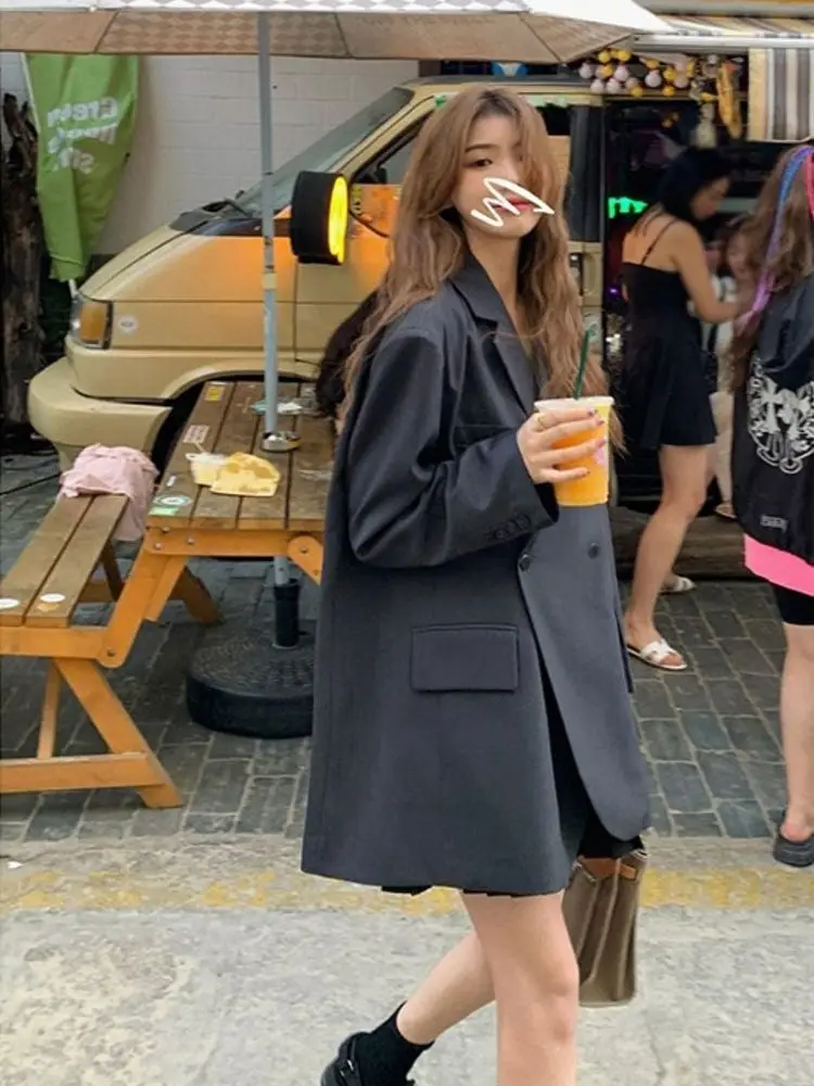 Korean Style Loose Grey Suit Jacket for Women Oversize High-End Design Sense Spring Autumn New Silhouette Commuting
Korean Style Loose Grey Suit Jacket for Women Oversize High-End Design Sense Spring Autumn New Silhouette Commuting