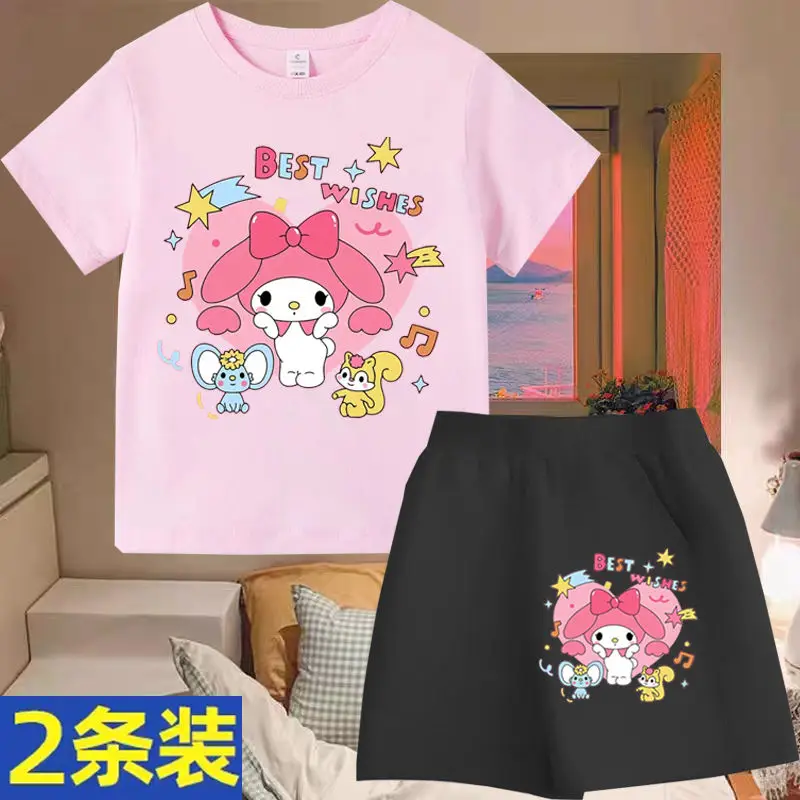 Summer Hello Kitty Kawaii Sanrio Anime Short-Sleeved Shirt Pants Set Cute Cartoon Kuromi My Melody Casual Clothing Gifts for Kid
Summer Hello Kitty Kawaii Sanrio Anime Short-Sleeved Shirt Pants Set Cute Cartoon Kuromi My Melody Casual Clothing Gifts for Kid