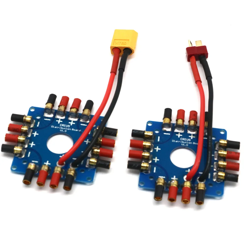 ESC Distribution Board Connection Board Soldered T / XT60 Plug & 3.5mm Banana Bullet Connectors For Quadcopter Multicopter FPV
ESC Distribution Board Connection Board Soldered T / XT60 Plug & 3.5mm Banana Bullet Connectors For Quadcopter Multicopter FPV