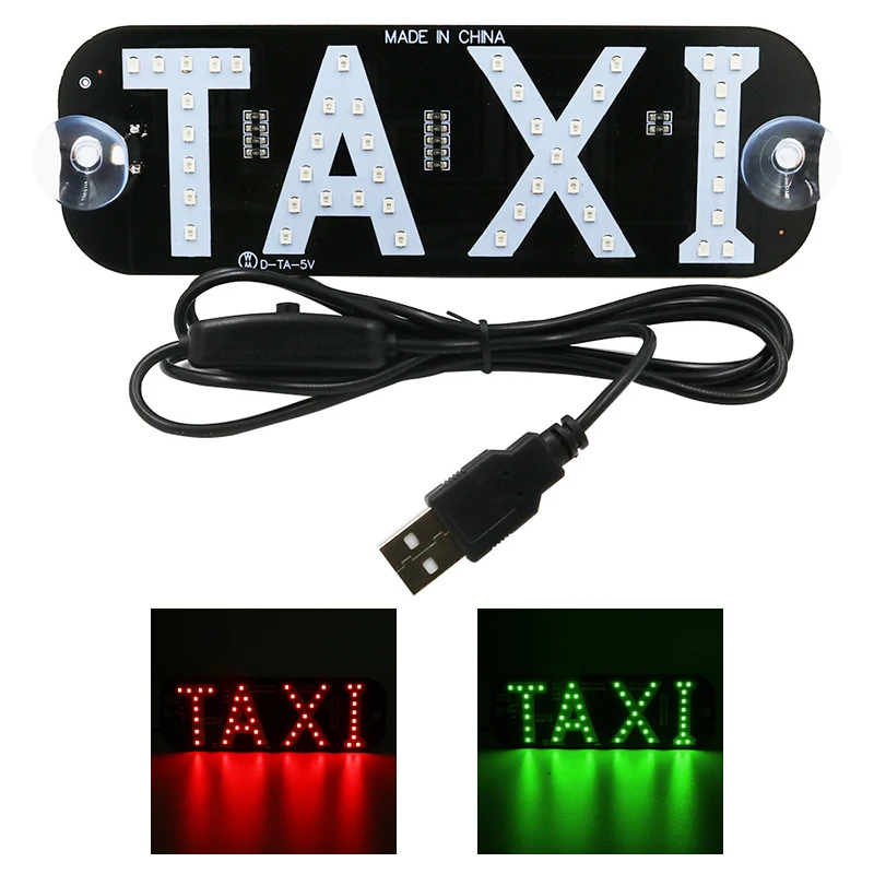 1pc 12V LED Car Taxi Cab Indicator Energy Windscreen Sign Lamp USB Cable with Switch Signal Lamp
1pc 12V LED Car Taxi Cab Indicator Energy Windscreen Sign Lamp USB Cable with Switch Signal Lamp