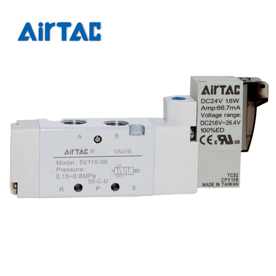 Электромагнитный клапан AirTAC 5V110 AC220V110V DC24V 12V Одиночная катушка, контроль напряжения, легкая установка, осмотр
Электромагнитный клапан AirTAC 5V110 AC220V110V DC24V 12V Одиночная катушка, контроль напряжения, легкая установка, осмотр