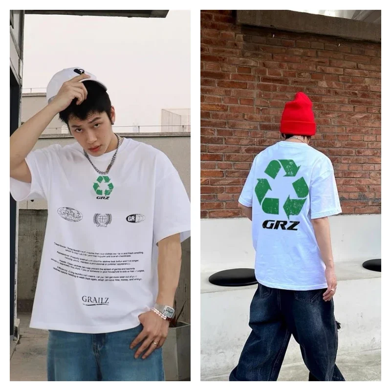Grailz White Black T-Shirt Summer Print Logo Round Neck Top Trendy Loose Mens Womens Short Sleeve T-Shirt Grailz GR Tops
Grailz White Black T-Shirt Summer Print Logo Round Neck Top Trendy Loose Mens Womens Short Sleeve T-Shirt Grailz GR Tops