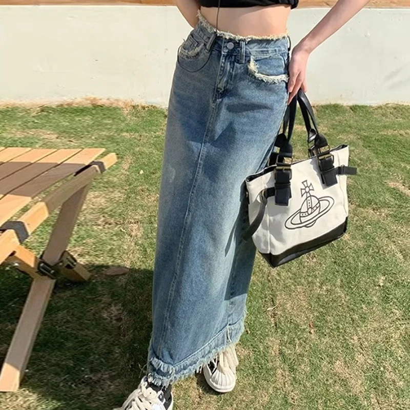 Women's Long Skirts Woman Fashion 2022 Denim Skirt High Waist Skirt Vintage Y2k Clothes Korean Clothing Elegant Maxi Blue
Women's Long Skirts Woman Fashion 2022 Denim Skirt High Waist Skirt Vintage Y2k Clothes Korean Clothing Elegant Maxi Blue
