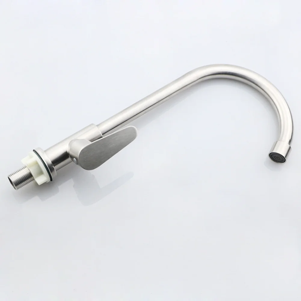 Kitchen Faucet Stainless Steel Ball Bearing Single Cold Water Tap Rust Proof Energy Saving Bubbler Easy Installation
Kitchen Faucet Stainless Steel Ball Bearing Single Cold Water Tap Rust Proof Energy Saving Bubbler Easy Installation