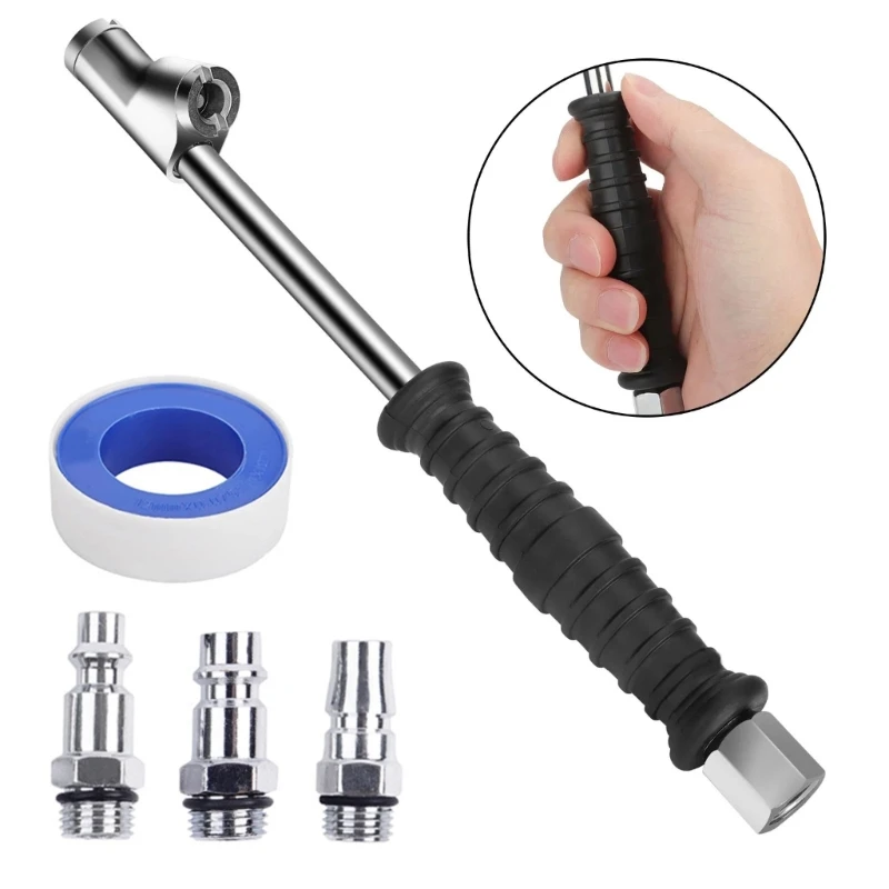 1/4inch Air Chuck Double Head Air Chuck,Open Flows Chuck,Closed Flow Straight Tire Chuck for Inflator Pressure Gauges
1/4inch Air Chuck Double Head Air Chuck,Open Flows Chuck,Closed Flow Straight Tire Chuck for Inflator Pressure Gauges