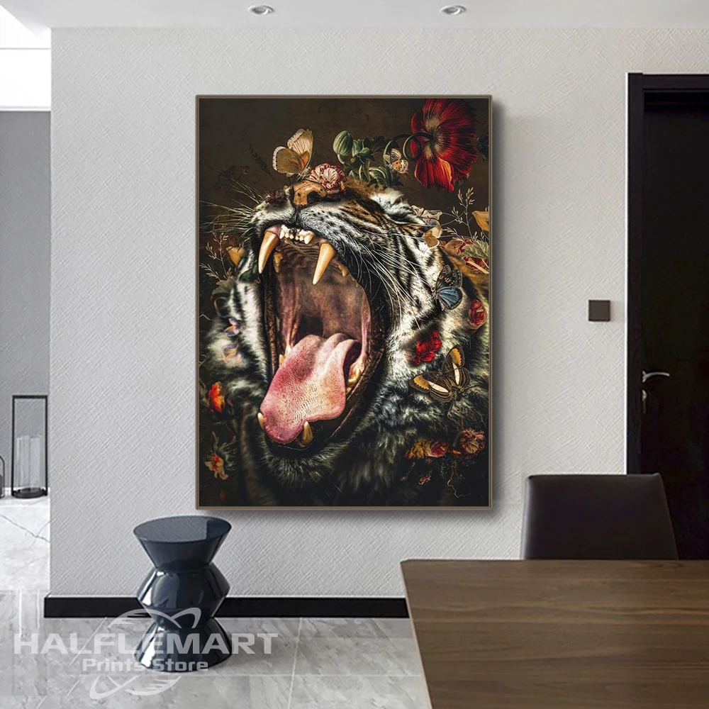 Nordic Flower Animal Tiger Lion Chimpanzees Poster And Print Canvas Living Room Modern Classical Decorative Painting
Nordic Flower Animal Tiger Lion Chimpanzees Poster And Print Canvas Living Room Modern Classical Decorative Painting