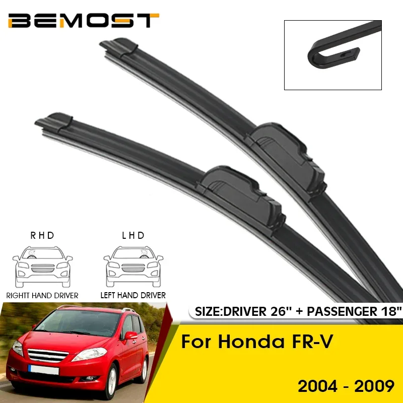 

Car Wiper Blades For Honda FR-V 2004 2005 2006 2007 2008 2009 Windshield Windscreen Front Window Blades 26"+18" Car Accessories