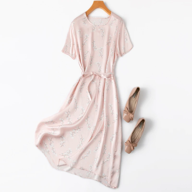 Sweet and white! 100% Mulberry Silk Crepe Satin Straight short sleeve round neck mid-length Loose dress
Sweet and white! 100% Mulberry Silk Crepe Satin Straight short sleeve round neck mid-length Loose dress
