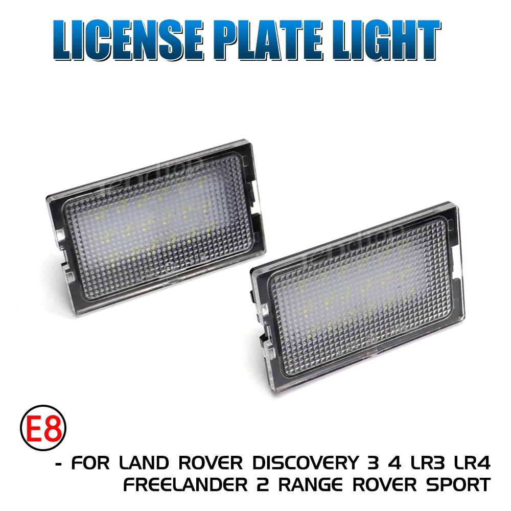 

Лампы для номерного знака Land Range Rover Sport L320 Discovery 3 4 LR3 LR4 Freelander 2 LR2, 2 шт., 12 В, цвет белый