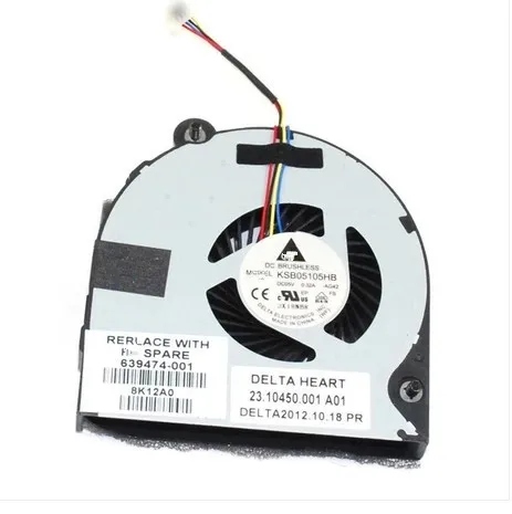 Новый оригинальный вентилятор ЦП для ноутбука HP Probook 6360B 6360 639474-001 KSB05105HB-AG42 Fan
Новый оригинальный вентилятор ЦП для ноутбука HP Probook 6360B 6360 639474-001 KSB05105HB-AG42 Fan