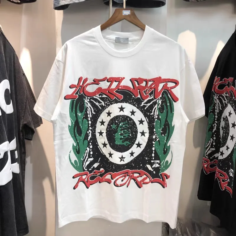 Summer European And American Fashion Brand Hellstar Cartoon Print Men's and Women's Cotton Loose Hip Hop Short Sleeve T-shir
Summer European And American Fashion Brand Hellstar Cartoon Print Men's and Women's Cotton Loose Hip Hop Short Sleeve T-shir