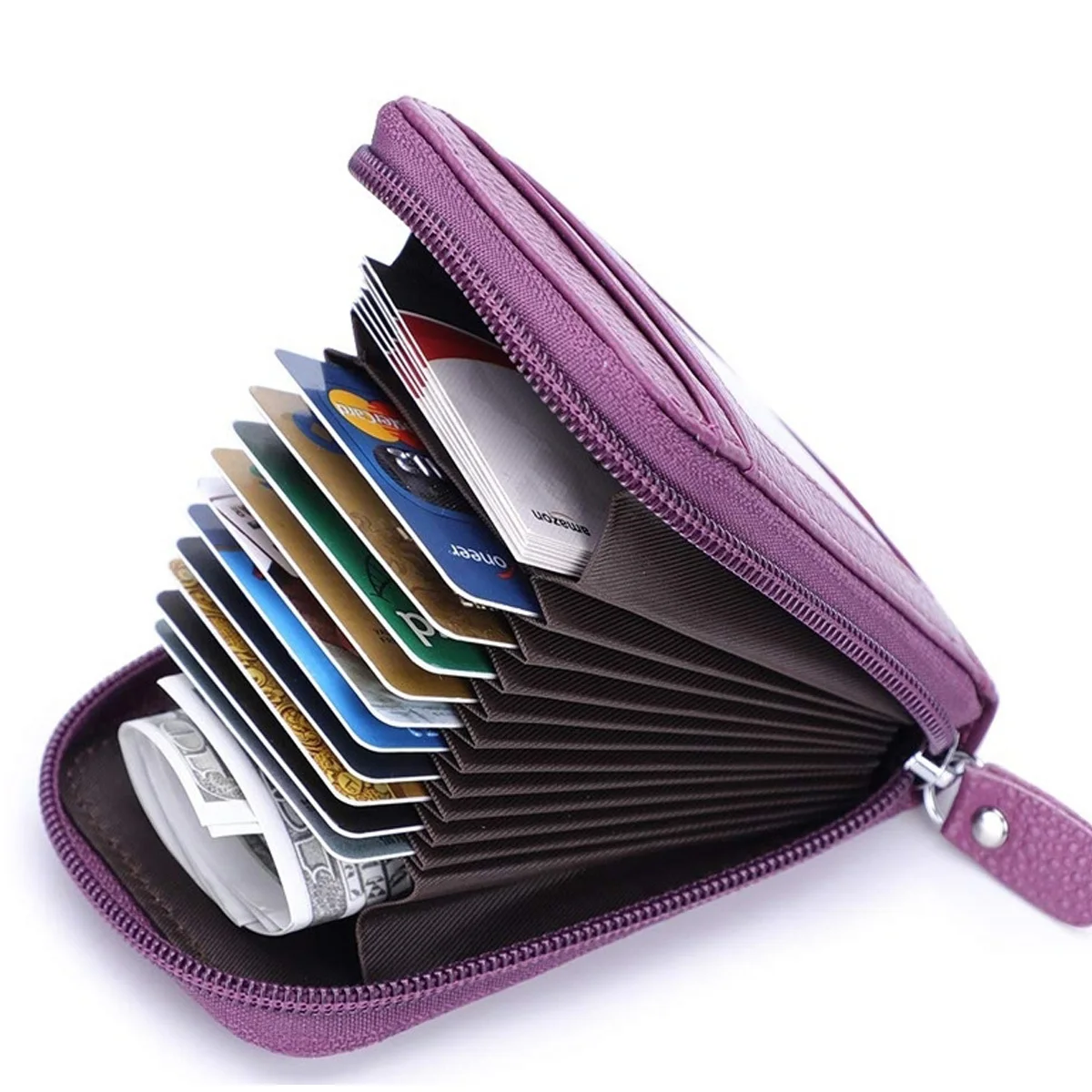 Vintage Genuine Leather Men's Wallet Credit Card Holder RFID Blocking Zipper Money Pouch Card Protect Case Pocket Purse
Vintage Genuine Leather Men's Wallet Credit Card Holder RFID Blocking Zipper Money Pouch Card Protect Case Pocket Purse