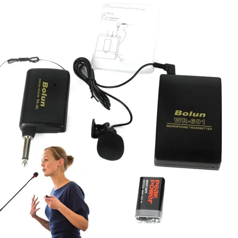 WR601 Wireless Microphone MIC Conference Teaching Speech FM Transmitter Collar Clip Type Microphone Speakers
WR601 Wireless Microphone MIC Conference Teaching Speech FM Transmitter Collar Clip Type Microphone Speakers