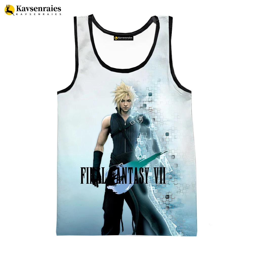 

Popular Fashion Final Fantasy 3D Printed Tank Tops Men Women Summer Vest Women Casual Sleeveless T shirt Hip Hop Oversized Tops