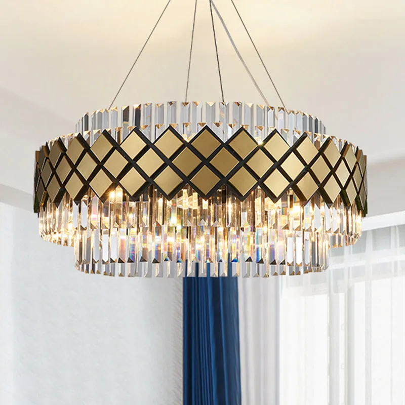 Luxury Crystal Chandelier Postmodern Living Room Lamp Rectangular Dining Creative Stainless Steel Bedroom Lighting For
Luxury Crystal Chandelier Postmodern Living Room Lamp Rectangular Dining Creative Stainless Steel Bedroom Lighting For