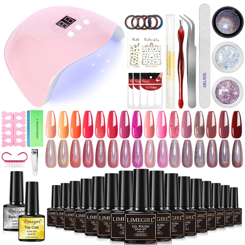 8ML Gel Nail Polish Kit Glitter Nail Gel Kit Semi-Permanent Hybrid UV LED Nail Art Nail Art Kit for Beginners
8ML Gel Nail Polish Kit Glitter Nail Gel Kit Semi-Permanent Hybrid UV LED Nail Art Nail Art Kit for Beginners