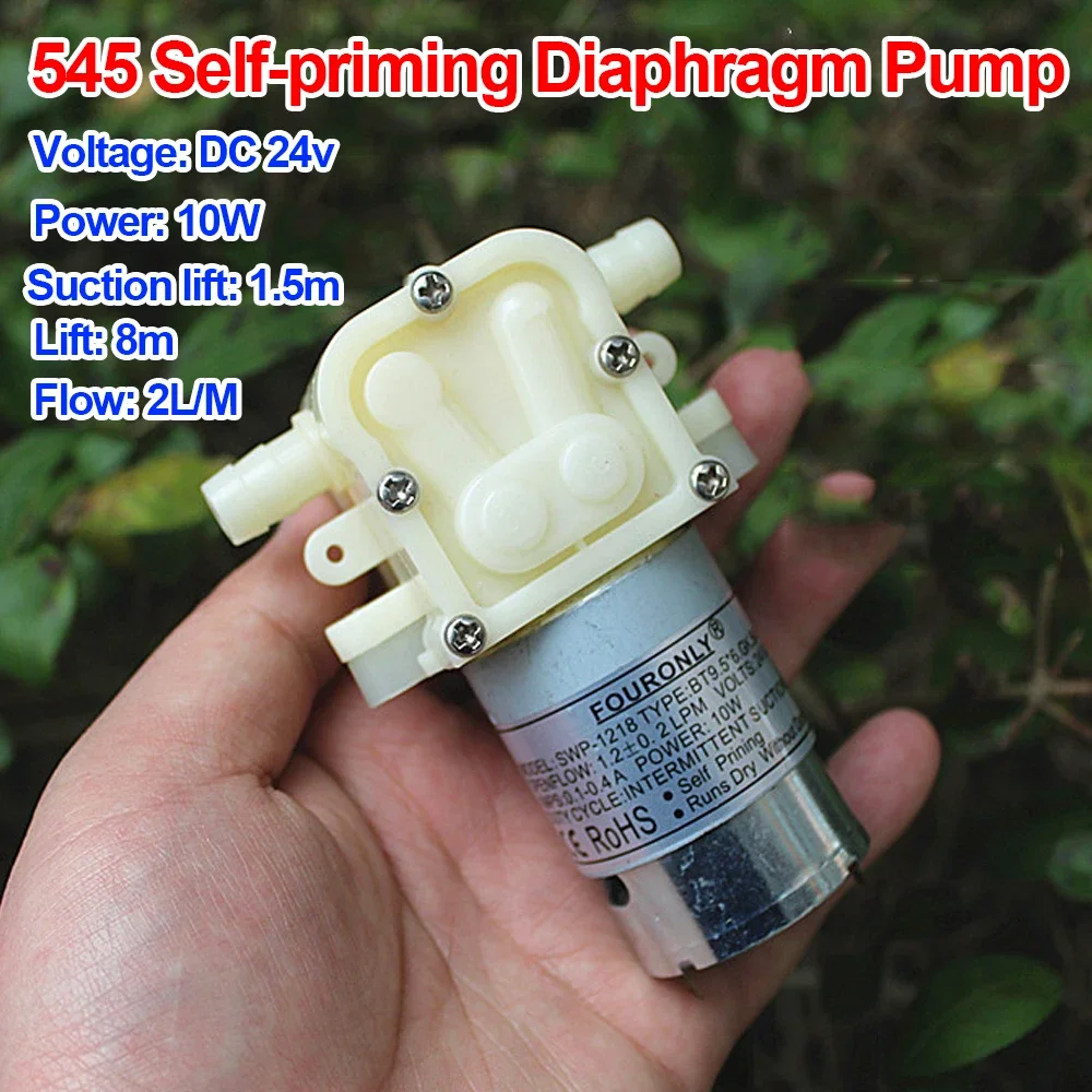 

Mini 545 Water Pump Diaphragm Pump Plus DC 24V 10W Large Flow 2L Micro Water Purifier Self-priming Water Pump