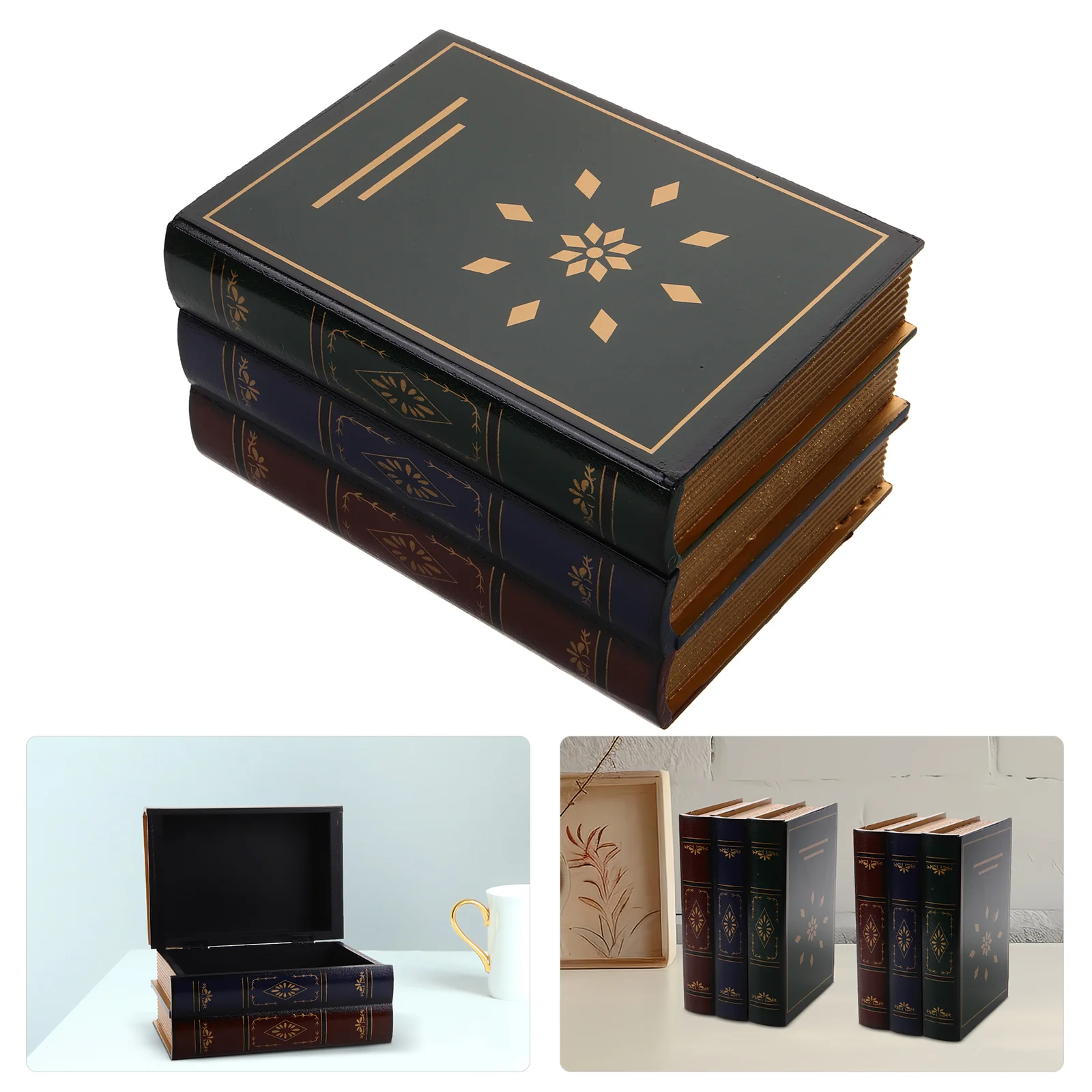 Fake Book Storage Box Model Decoration Vintage Bookshelf Bookshelfs Organizer Faux Imitated Ornament Office
Fake Book Storage Box Model Decoration Vintage Bookshelf Bookshelfs Organizer Faux Imitated Ornament Office