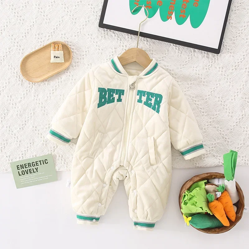 New Autumn Winter Baby Thickened Fleece Onesie Infant Boy's Jumpsuit Baby Clothes Newborn Rompers Baseball Uniform Style Outfit
New Autumn Winter Baby Thickened Fleece Onesie Infant Boy's Jumpsuit Baby Clothes Newborn Rompers Baseball Uniform Style Outfit