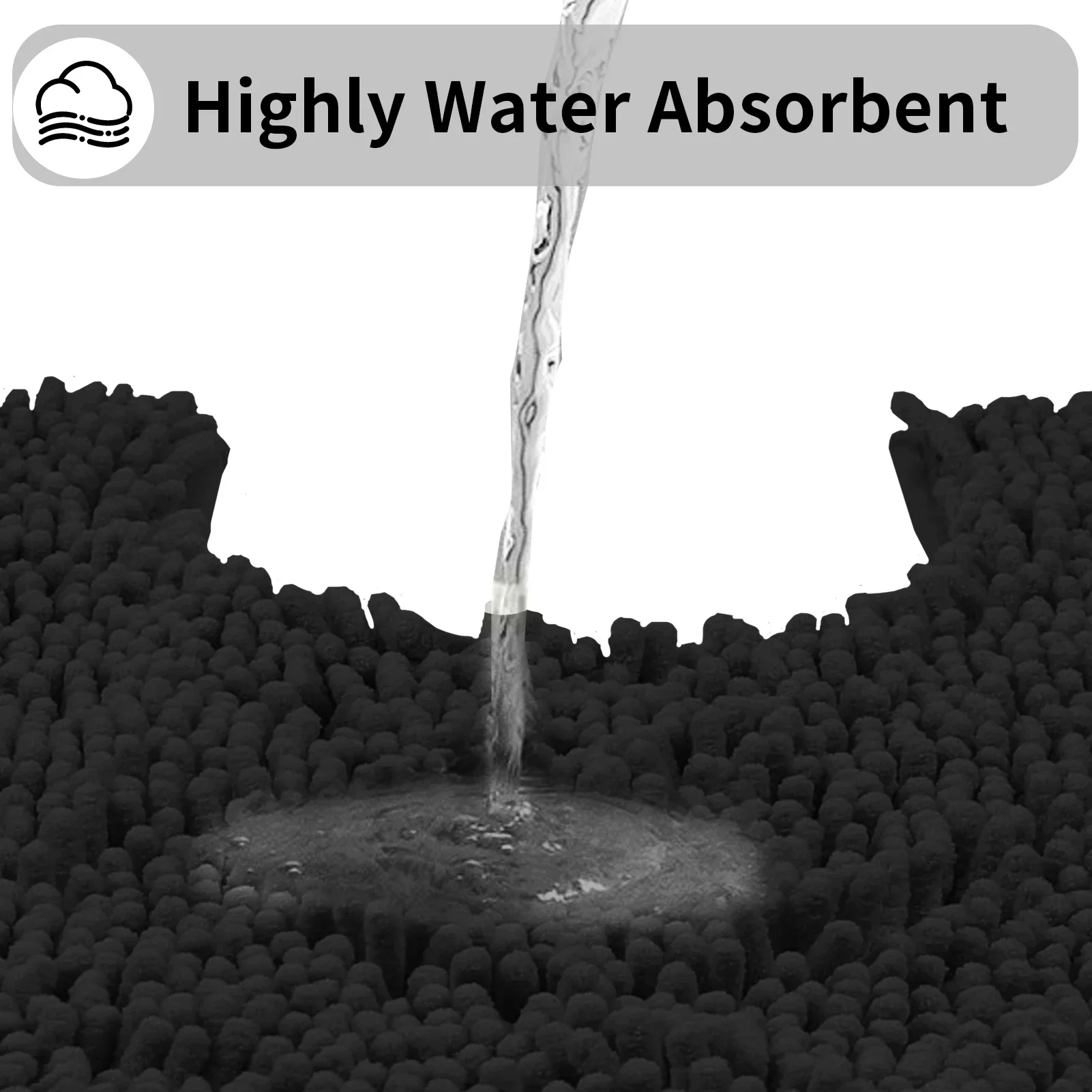 Toilet Rug U-Shaped Super Absorbent Chenille Bathroom Mats Non-Slip Backing Machine Washable For Bathrooms Floor Decoration Toilet Rug U-Shaped Super Absorbent Chenille Bathroom Mats Non-Slip Backing Machine Washable For Bathrooms Floor Decoration