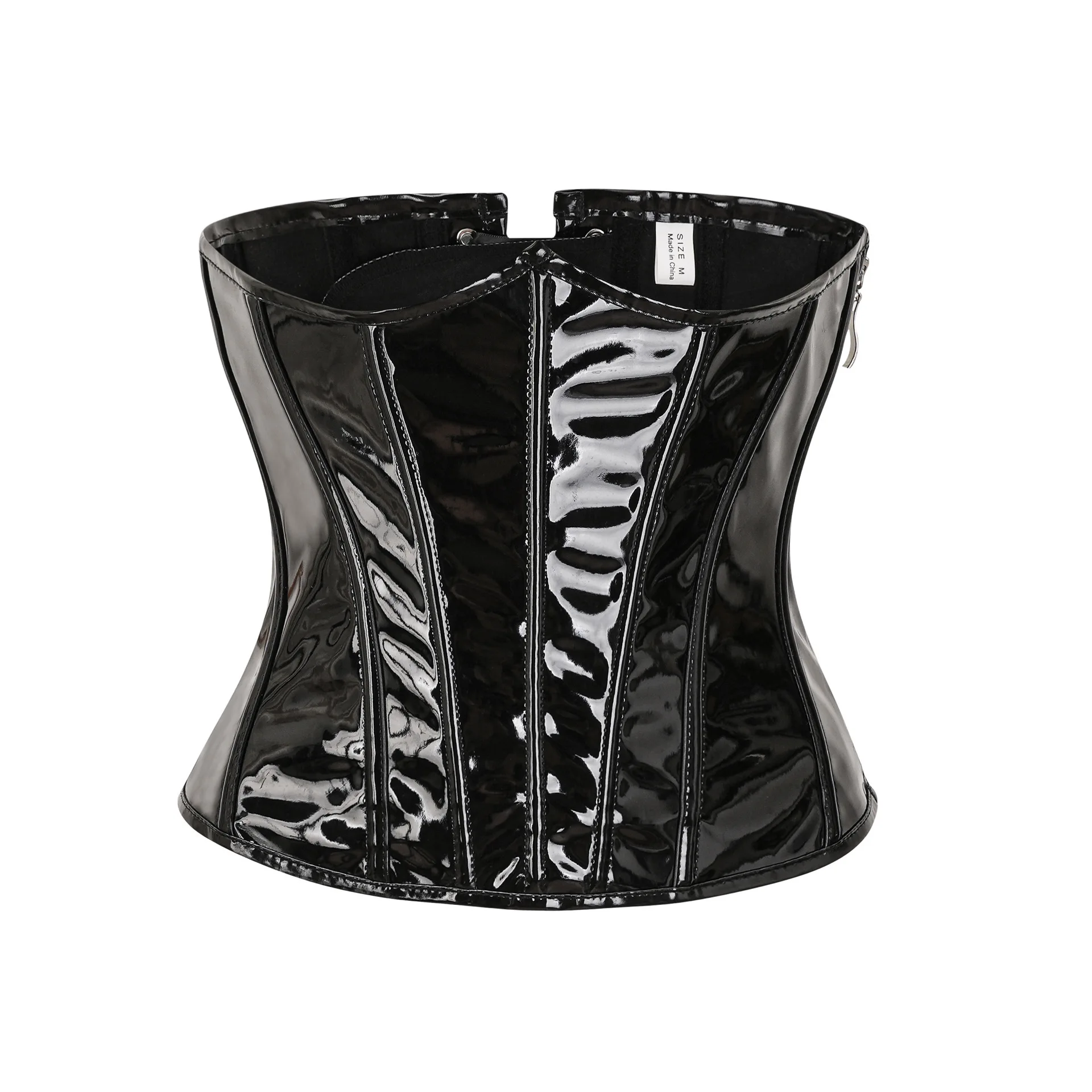 

Sexy Glossy Pu Leather Underbust Corsets Bustiers Body Shaper Slimming Short Torso Waist Trainer Corset Lingerie Tops Steampunk