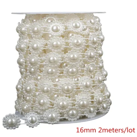 

2/10Meters Round Pearl ABS Faux Pearl Beads Garland Pearl Bead Roll Strand For DIY Wedding Party Decoration Christmas decoration