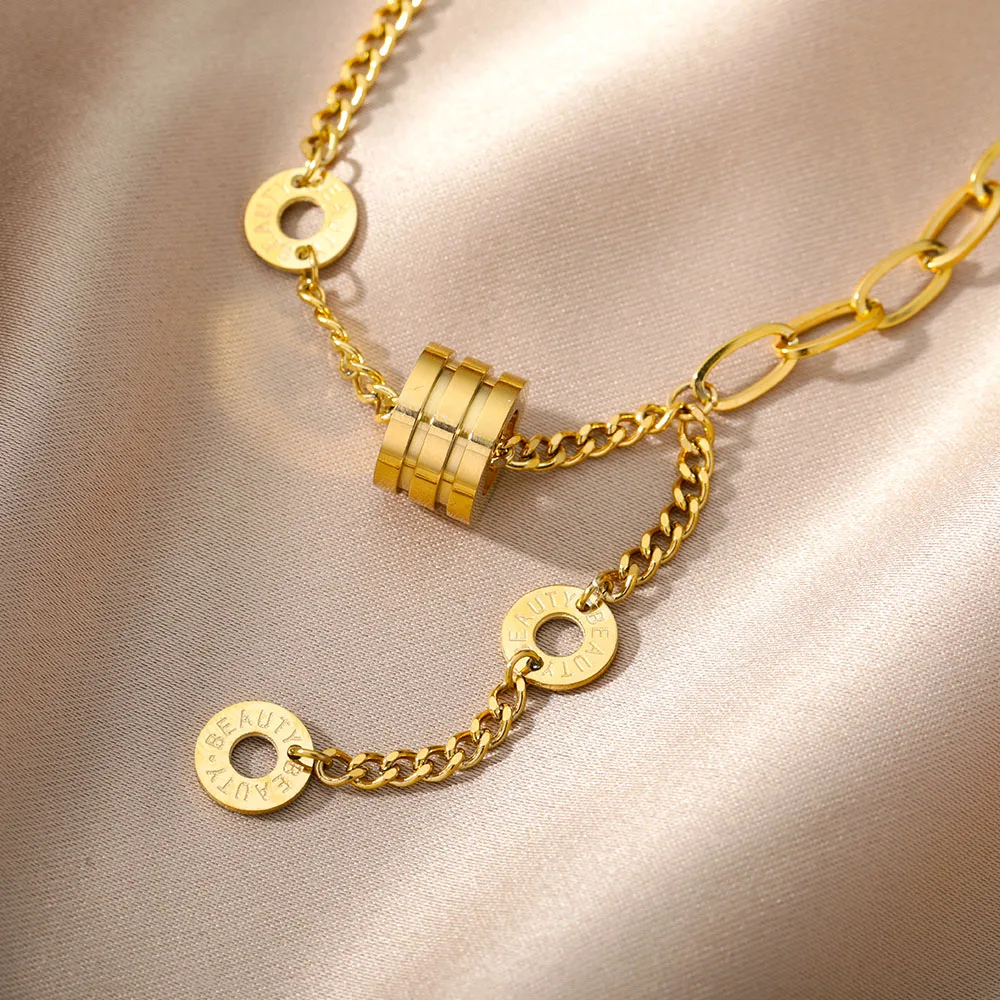 Stainless Steel Gold Color Multi-Layer Geometric Necklace For Women 2022 Trendy New Fashion Party Jewelry Collares Dropshipping Stainless Steel Gold Color Multi-Layer Geometric Necklace For Women 2022 Trendy New Fashion Party Jewelry Collares Dropshipping