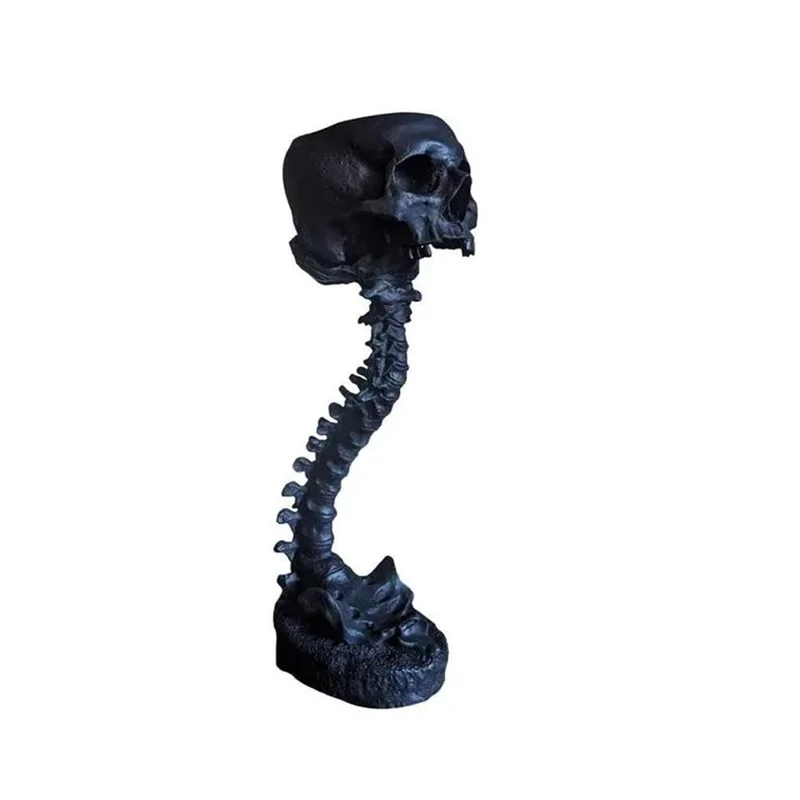 Resin Skull Planter & Spine Stand Set, Polyresin Skulls Pot, Halloween Decoration Retro Human Skull Head Flower, Black
Resin Skull Planter & Spine Stand Set, Polyresin Skulls Pot, Halloween Decoration Retro Human Skull Head Flower, Black