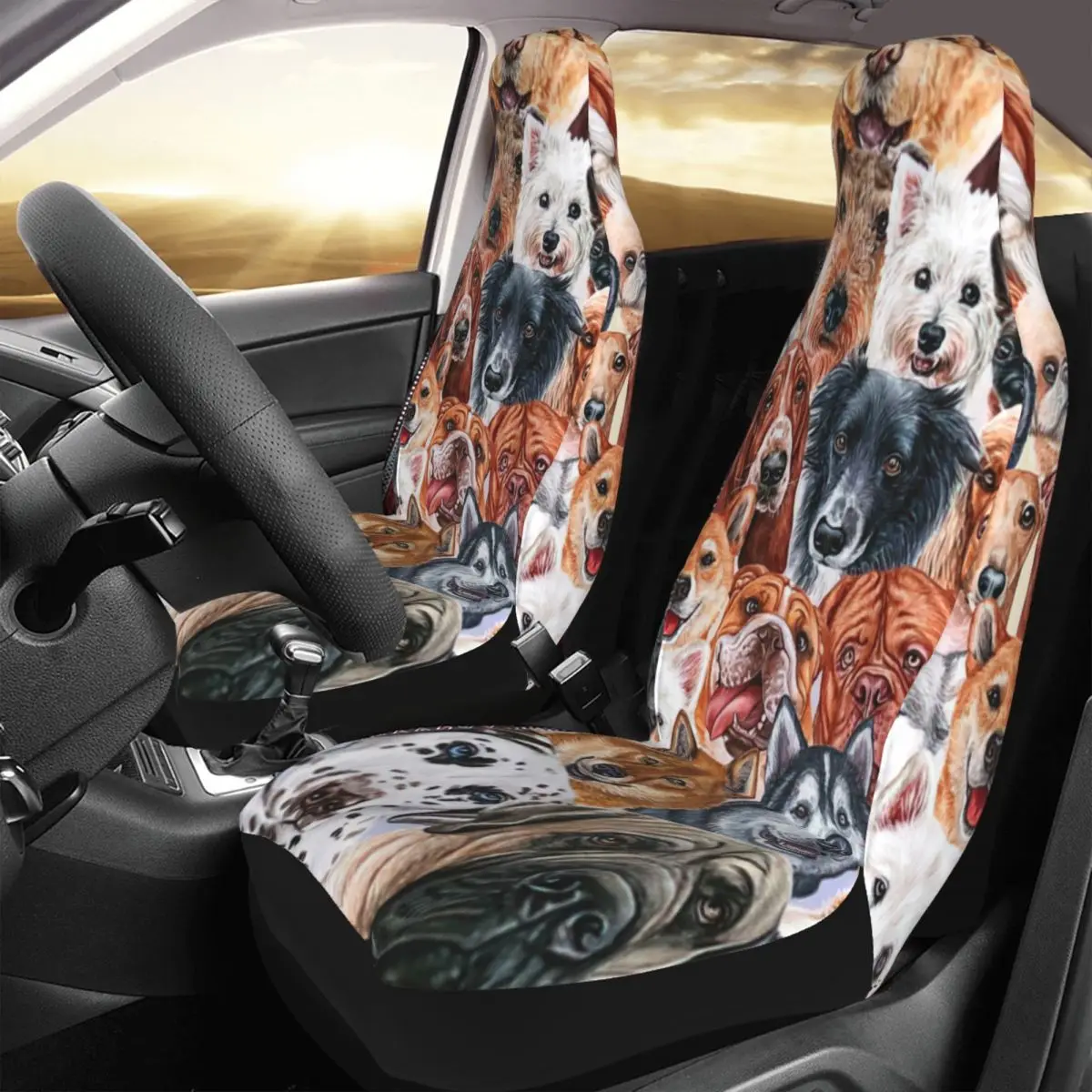 Dogs Car Seat Cover Custom Printing Universal Front Protector Accessories Cushion Set
Dogs Car Seat Cover Custom Printing Universal Front Protector Accessories Cushion Set