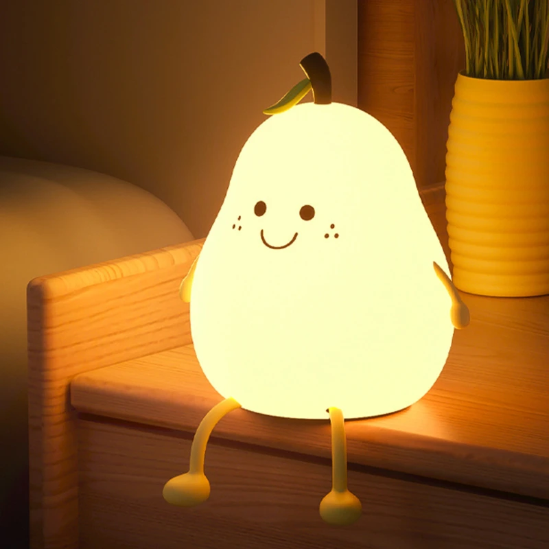 LED Pear Shape Night Light Silicone Cute Lamp Touch Sensor Dimmable Bedside Table Bedroom Decoration Birthday Holiday Gifts
LED Pear Shape Night Light Silicone Cute Lamp Touch Sensor Dimmable Bedside Table Bedroom Decoration Birthday Holiday Gifts