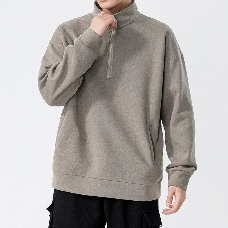 New Heavyweight Cotton Japanese Autumn Winter Loose High Neck Men Sweatshirt Solid Color Fashion Brand Casual Hoodie Coat
New Heavyweight Cotton Japanese Autumn Winter Loose High Neck Men Sweatshirt Solid Color Fashion Brand Casual Hoodie Coat