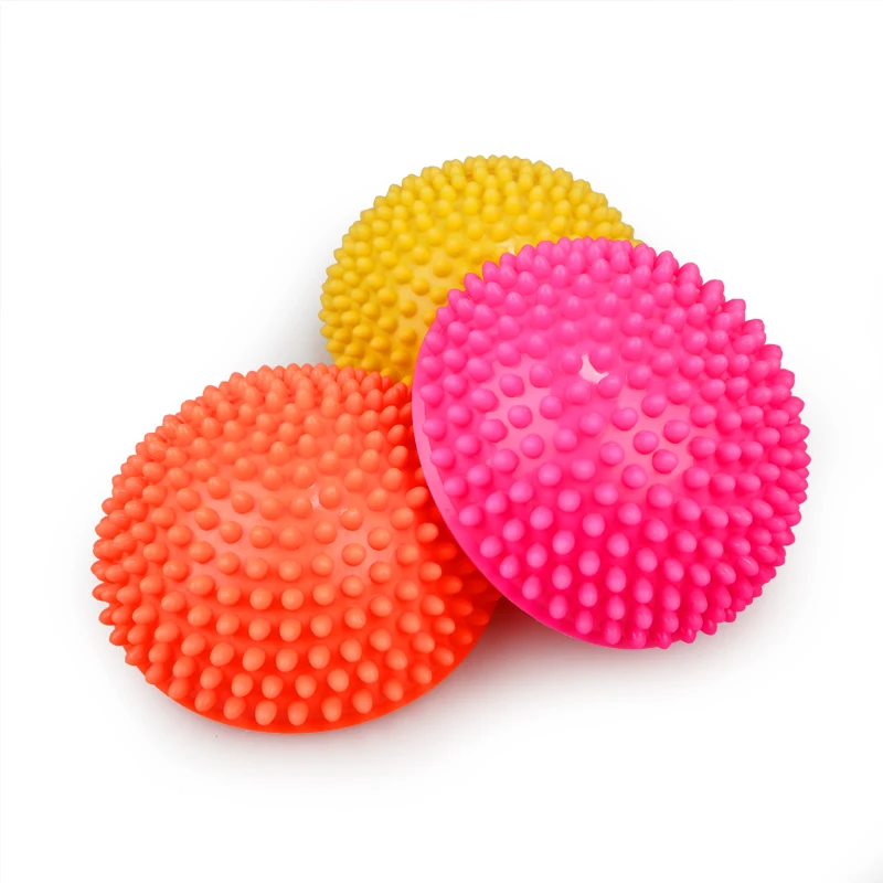 

Мяч для йоги, надувной Массажный мяч из ПВХ, наполовину подходящий для тренажерного зала, пилатеса, фитнеса, Балансирующий мяч, мяч для упражнений