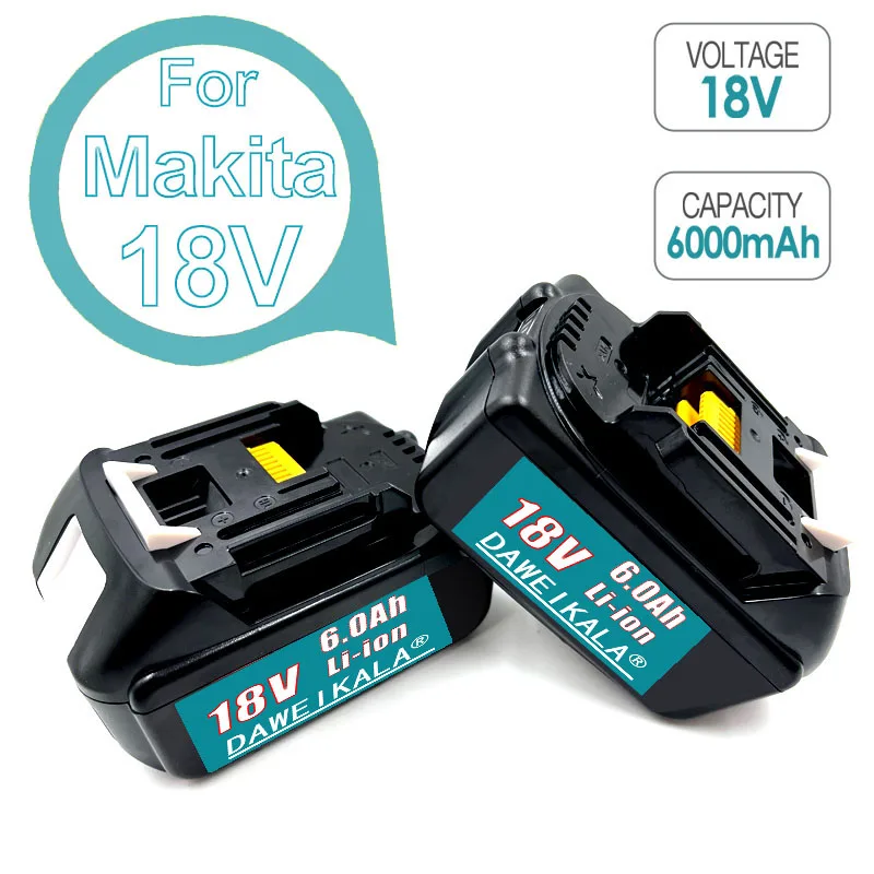 Original Rechargeable Battery 18V 6000mAh Lithium ion for Makita BL1860 18v Battery BL1840 BL1850 BL1830 BL1860B+ 4A Charger
Original Rechargeable Battery 18V 6000mAh Lithium ion for Makita BL1860 18v Battery BL1840 BL1850 BL1830 BL1860B+ 4A Charger