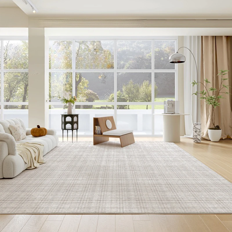 

Cream Style Living Room Carpets Creative Geometric Carpet Large Area Rug French Style Rugs Anti Slip Balcony Carpet Plaid Rug IG