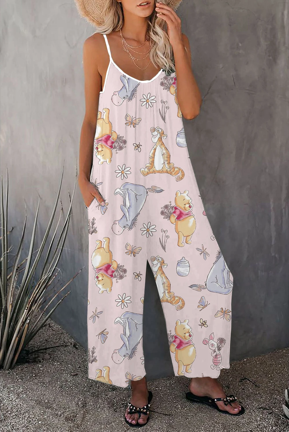 Summer Print Disney Series Winnie the Pooh Fashion Suspenders Wide Leg Pants Jumpsuit Casual Street Style Women's Clothing
Summer Print Disney Series Winnie the Pooh Fashion Suspenders Wide Leg Pants Jumpsuit Casual Street Style Women's Clothing