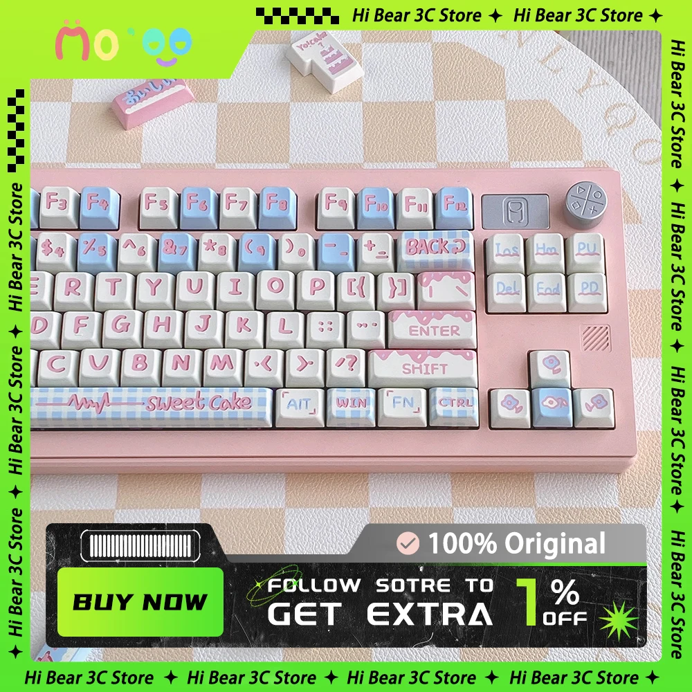 MoCoo Cake Original Keycaps PBT Sublimation Mechanical Keyboard Keycap Set MDA Height Creative Kawaii Pc Gamer Accessories Gift
MoCoo Cake Original Keycaps PBT Sublimation Mechanical Keyboard Keycap Set MDA Height Creative Kawaii Pc Gamer Accessories Gift