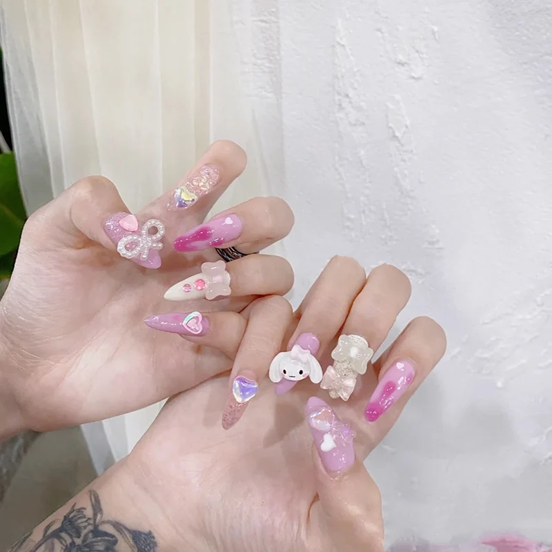 Fashion Kawaii Sanrios Kitty Kuromi My Melody Cinnamoroll Cartoon Dolls Handmade Three-Dimensional Nail Patch for Girls Toy Gift
Fashion Kawaii Sanrios Kitty Kuromi My Melody Cinnamoroll Cartoon Dolls Handmade Three-Dimensional Nail Patch for Girls Toy Gift