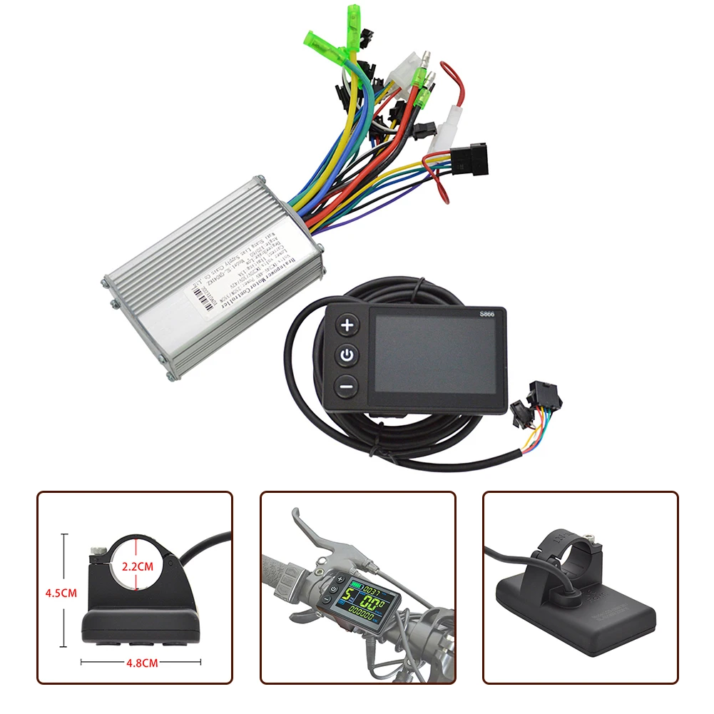 24V-48V 250W/350W Brushless Motor Controller With S866 Waterproof LCD Display S866 Color Screen Controller Set
24V-48V 250W/350W Brushless Motor Controller With S866 Waterproof LCD Display S866 Color Screen Controller Set