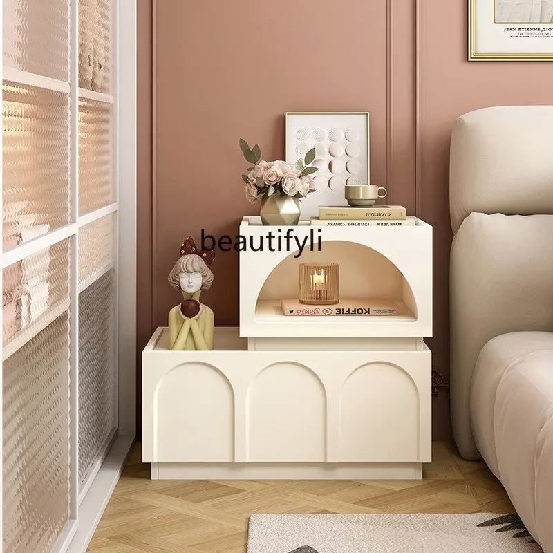 French Cream Style Bedside Table Modern Minimalist Bedroom Bedside Locker Storage Cabinet Minimalist White drawer furniture
French Cream Style Bedside Table Modern Minimalist Bedroom Bedside Locker Storage Cabinet Minimalist White drawer furniture
